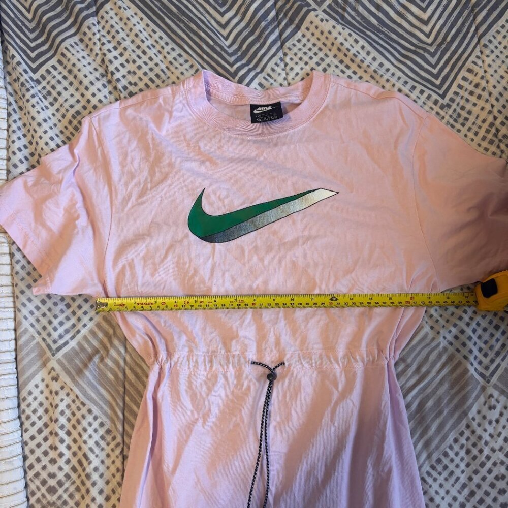 Nike Sportswear Icon Clash Size Small Logo Pink Drawstring Mini Women's Dress - Picture 7 of 8